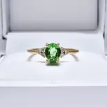 Pierścionek z turmalinem w szlifie gruszka